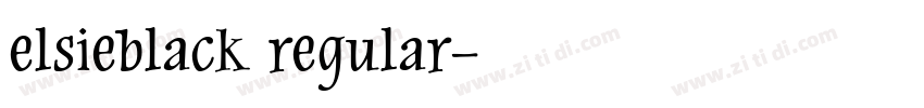 elsieblack regular字体转换
